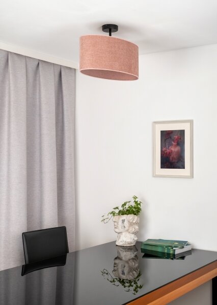 Duolla - Lampadario a plafone OVAL 1xE27/15W/230V rosa