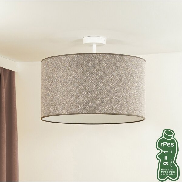 Duolla - Lampadario a plafone ROLLER ECO RECYCLING 1xE27/15W/230V diametro 45 cm marrone