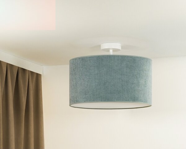 Duolla - Lampadario a plafone CORDUROY 1xE27/15W/230V diametro 40 cm azzurro