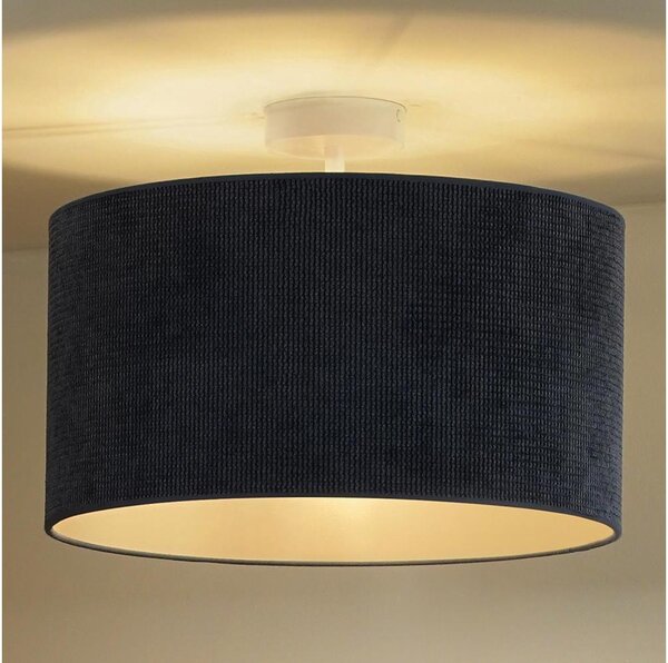 Duolla - Lampadario a plafone CORDUROY 1xE27/15W/230V diametro 40 cm blu scuro
