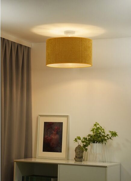 Duolla - Lampadario a plafone CORDUROY 1xE27/15W/230V diametro 40 cm giallo
