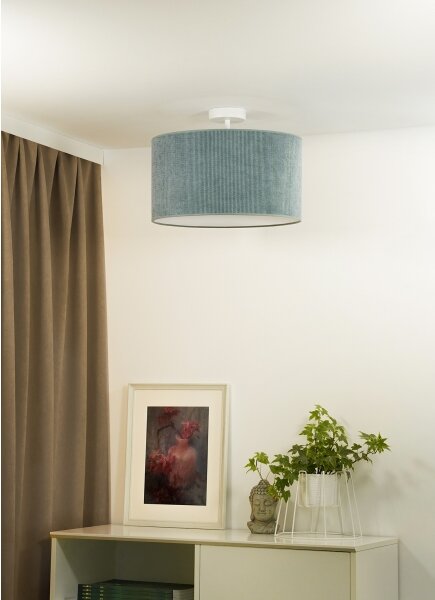 Duolla - Lampadario a plafone CORDUROY 1xE27/15W/230V diametro 40 cm azzurro