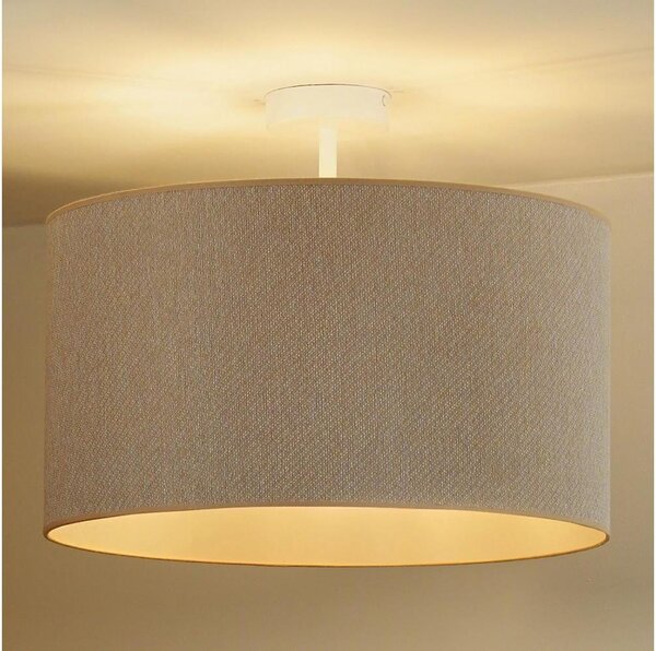 Duolla - Lampadario a plafone ROLLER ECO RECYCLING 1xE27/15W/230V diametro 45 cm color crema