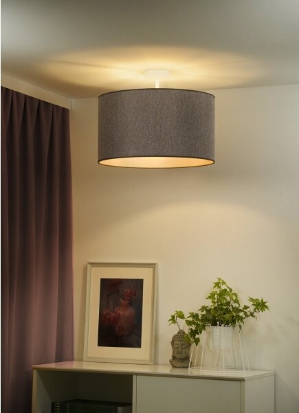 Duolla - Lampadario a plafone ROLLER ECO RECYCLING 1xE27/15W/230V diametro 45 cm marrone