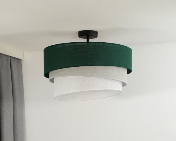 Duolla - Lampadario a plafone TRIO 1xE27/15W/230V diametro 45 cm verde/grigio/bianco