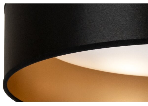 Duolla - Plafoniera LED ROLLER LED/24W/230V diametro 45 cm nero/oro