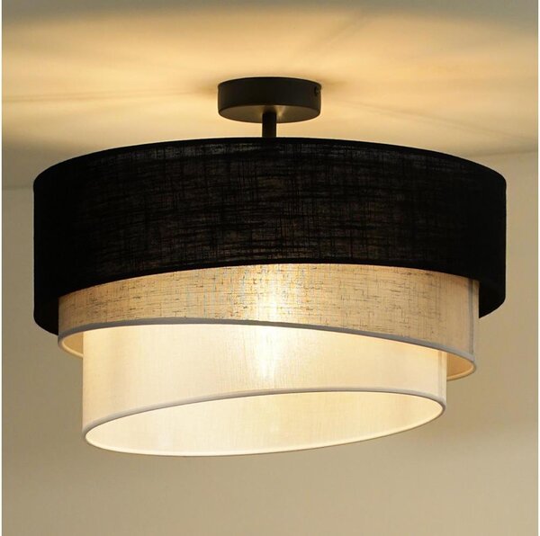 Duolla - Lampadario a plafone TRIO 1xE27/15W/230V diametro 45 cm nero/grigio/bianco