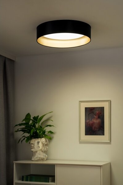 Duolla - Plafoniera LED ROLLER LED/24W/230V diametro 45 cm nero/oro