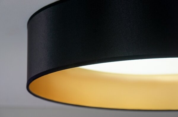 Duolla - Plafoniera LED ROLLER LED/24W/230V diametro 45 cm nero/oro