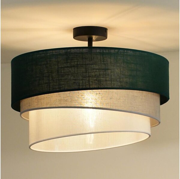 Duolla - Lampadario a plafone TRIO 1xE27/15W/230V diametro 45 cm verde/grigio/bianco