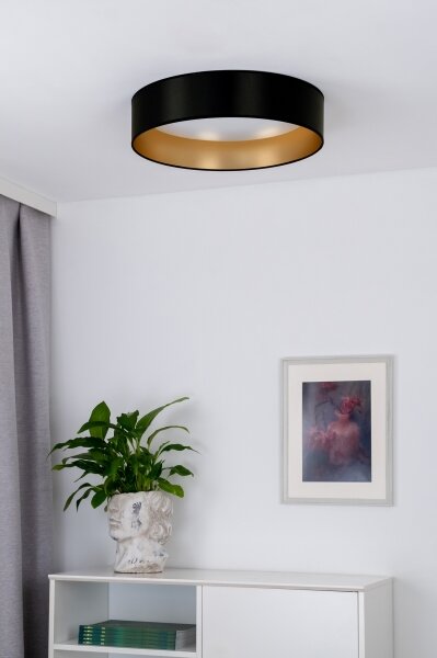 Duolla - Plafoniera LED ROLLER LED/24W/230V diametro 45 cm nero/oro
