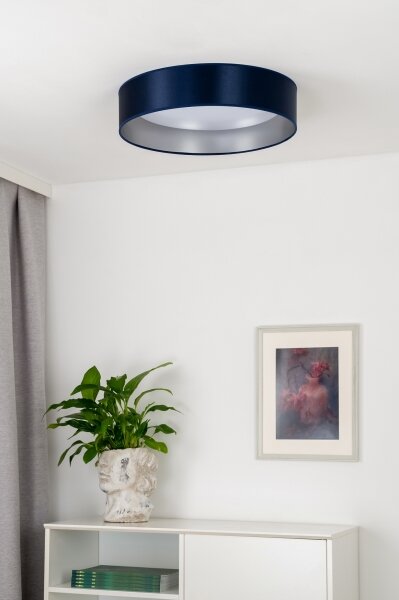 Duolla - Plafoniera LED ROLLER LED/24W/230V diametro 45 cm blu/argento