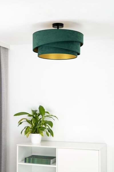 Duolla - Lampadario a plafone KOBO 1xE27/15W/230V diametro 45 cm verde