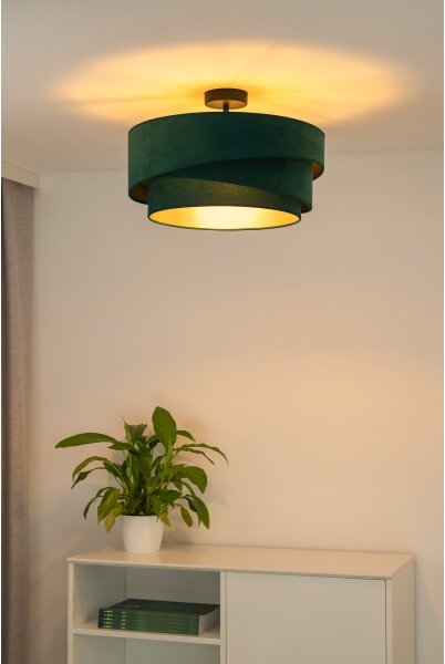 Duolla - Lampadario a plafone KOBO 1xE27/15W/230V diametro 45 cm verde