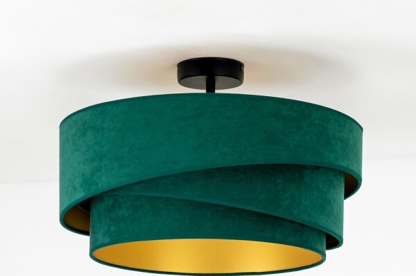 Duolla - Lampadario a plafone KOBO 1xE27/15W/230V diametro 45 cm verde