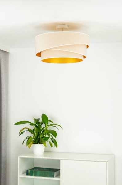 Duolla - Lampadario a plafone KOBO 1xE27/15W/230V diametro 45 cm color crema