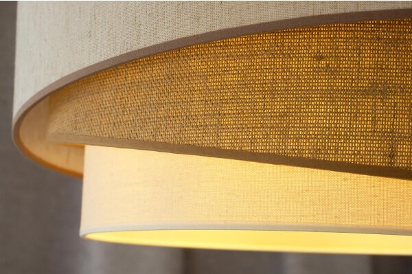 Duolla - Lampadario a plafone KOBO 1xE27/15W/230V diametro 45 cm beige/marrone/bianco