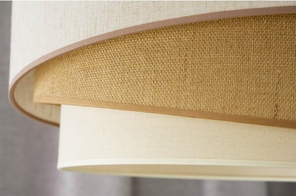 Duolla - Lampadario a plafone KOBO 1xE27/15W/230V diametro 45 cm beige/marrone/bianco