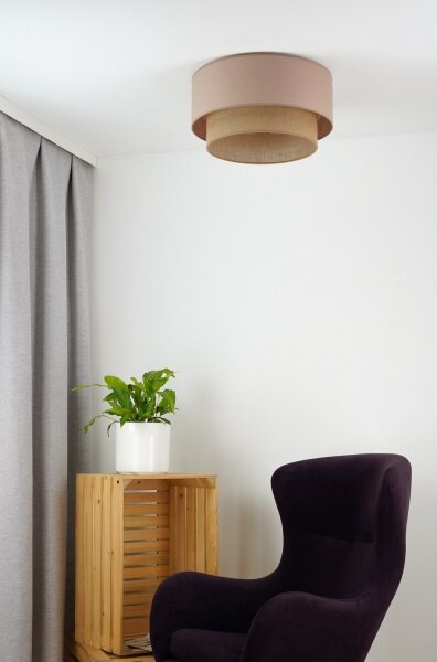 Duolla - Plafoniera BOHO 1xE27/15W/230V diametro 45 cm beige/marrone