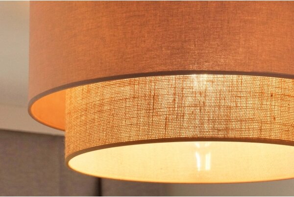 Duolla - Plafoniera BOHO 1xE27/15W/230V diametro 45 cm beige/marrone
