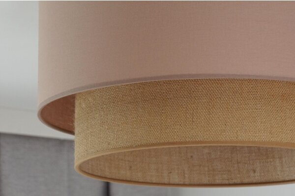 Duolla - Plafoniera BOHO 1xE27/15W/230V diametro 45 cm beige/marrone