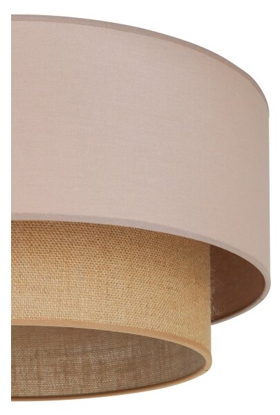 Duolla - Plafoniera BOHO 1xE27/15W/230V diametro 45 cm beige/marrone
