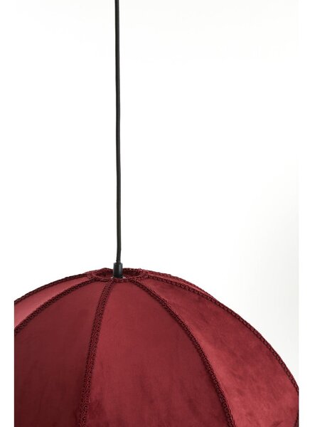 Lampadario bordeaux con paralume in tessuto ø 60 cm Malacia - Light & Living