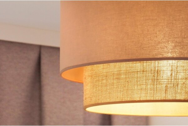 Duolla - Lampadario a plafone BOHO 1xE27/15W/230V diametro 45 cm beige/marrone