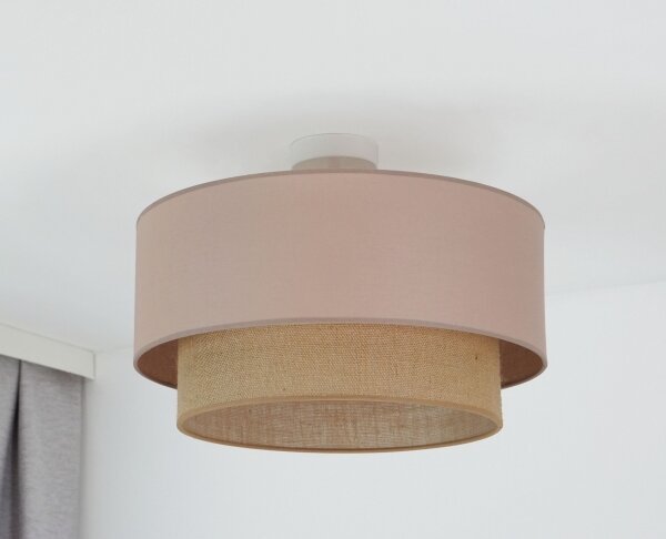 Duolla - Lampadario a plafone BOHO 1xE27/15W/230V diametro 45 cm beige/marrone
