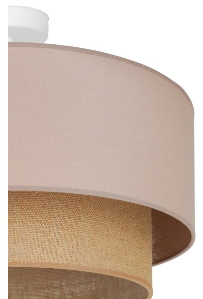 Duolla - Lampadario a plafone BOHO 1xE27/15W/230V diametro 45 cm beige/marrone
