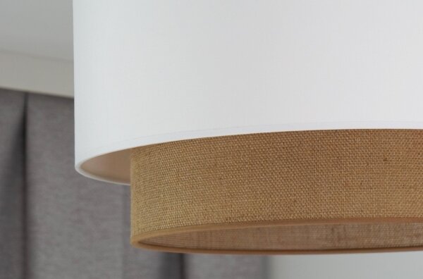 Duolla - Lampadario a plafone BOHO 1xE27/15W/230V diametro 45 cm bianco/marrone
