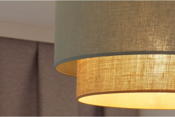 Duolla - Lampadario a plafone BOHO 1xE27/15W/230V diametro 45 cm verde/marrone