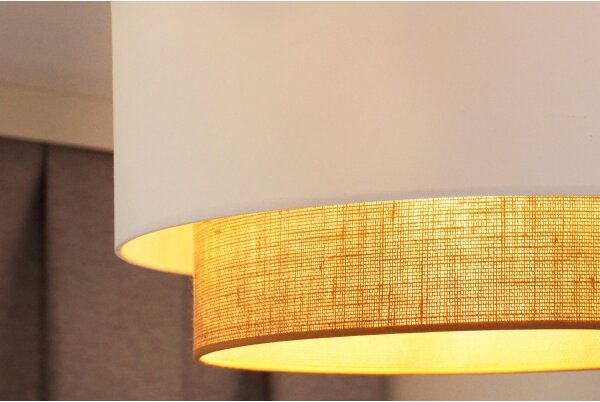 Duolla - Lampadario a plafone BOHO 1xE27/15W/230V diametro 45 cm bianco/marrone