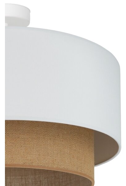 Duolla - Lampadario a plafone BOHO 1xE27/15W/230V diametro 45 cm bianco/marrone