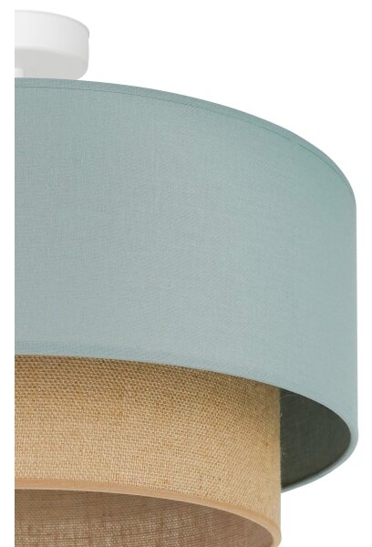 Duolla - Lampadario a plafone BOHO 1xE27/15W/230V diametro 45 cm verde/marrone