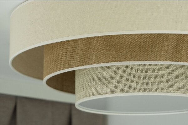 Duolla - Plafoniera LED LUNETA LED/26W/230V diametro 60 cm 4000K color crema/marrone
