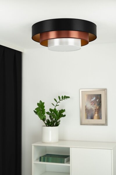 Duolla - Plafoniera LED LUNETA LED/26W/230V diametro 60 cm 4000K nero/rame