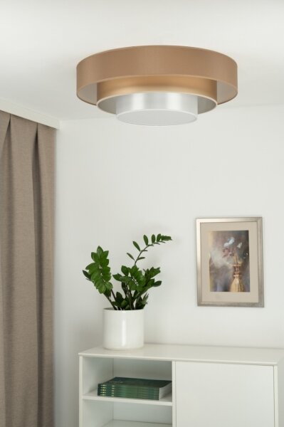 Duolla - Plafoniera LED LUNETA LED/26W/230V diametro 60 cm 4000K marrone/oro
