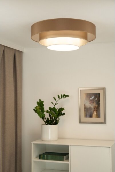 Duolla - Plafoniera LED LUNETA LED/26W/230V diametro 60 cm 4000K marrone/oro