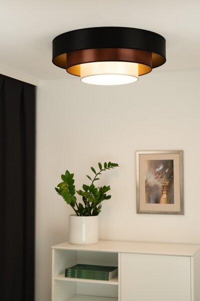 Duolla - Plafoniera LED LUNETA LED/26W/230V diametro 60 cm 4000K nero/rame