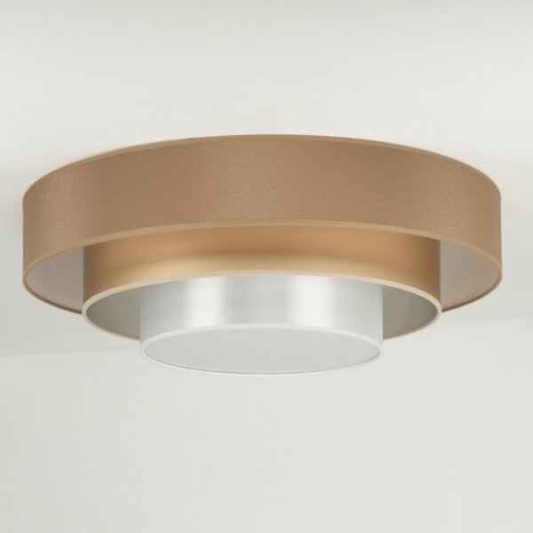 Duolla - Plafoniera LED LUNETA LED/26W/230V diametro 60 cm 4000K marrone/oro
