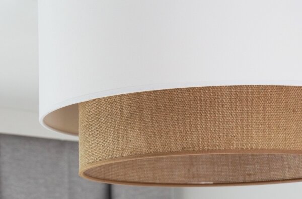 Duolla - Plafoniera BOHO 1xE27/15W/230V diametro 45 cm bianco/marrone