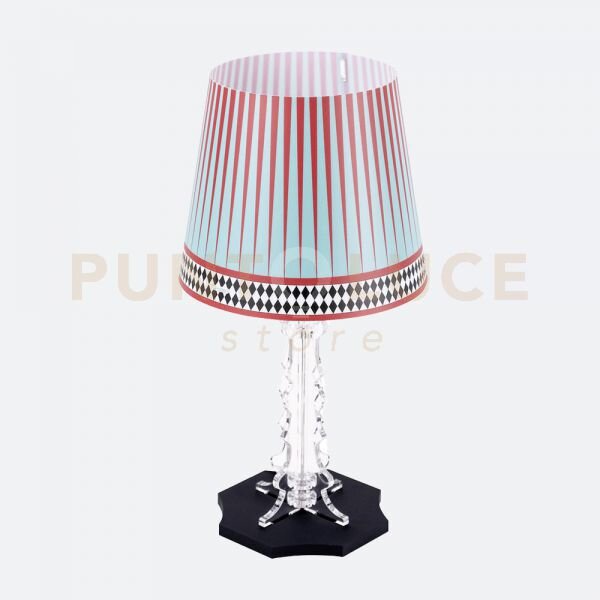 Lampada da tavolo piccola brighella 1 luce attacco e14 disegno foulard