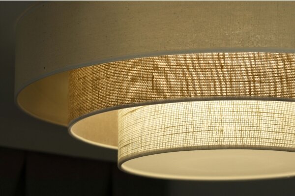 Duolla - Plafoniera LED LUNETA LED/26W/230V diametro 60 cm 4000K color crema/marrone