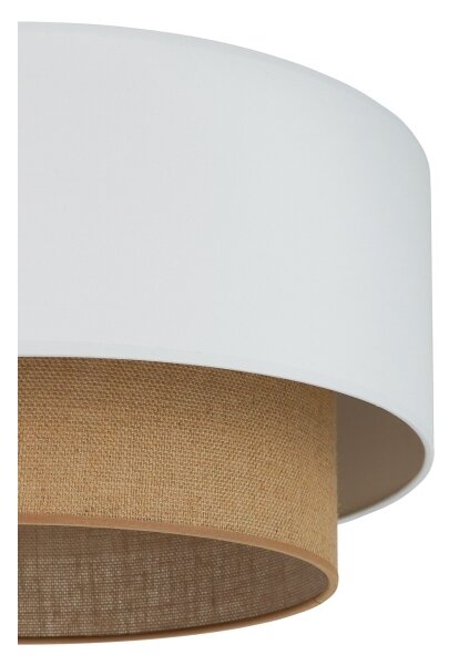 Duolla - Plafoniera BOHO 1xE27/15W/230V diametro 45 cm bianco/marrone