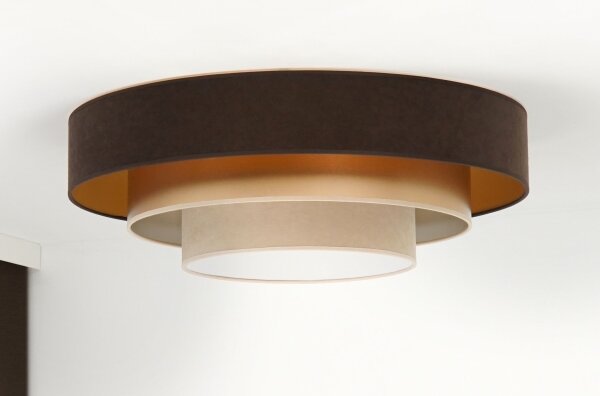 Duolla - Plafoniera LED LUNETA LED/26W/230V diametro 60 cm 4000K marrone/oro