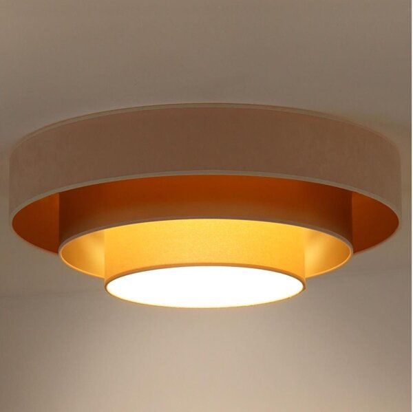 Duolla - Plafoniera LED LUNETA LED/26W/230V diametro 60 cm 4000K color crema/oro