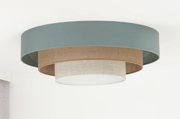 Duolla-Plafoniera LED LUNETA LED/26W/230V diametro 60 cm 4000K turchese/beige