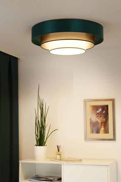 Duolla - Plafoniera LED LUNETA LED/26W/230V diametro 60 cm 4000K verde/oro