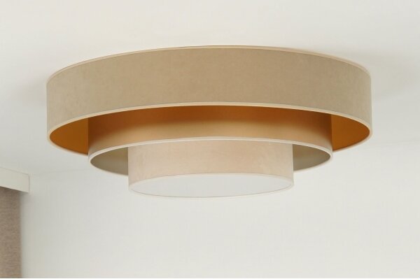 Duolla - Plafoniera LED LUNETA LED/26W/230V diametro 60 cm 4000K beige/oro